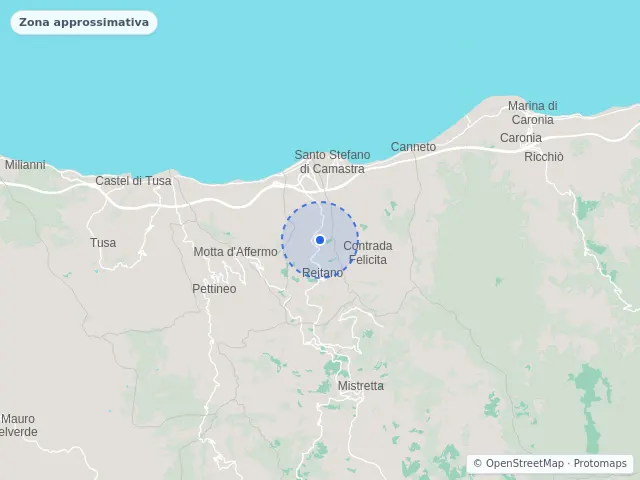 Mappa di Reitano, Messina