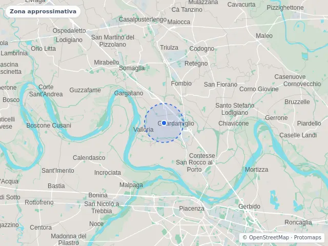 Mappa di Guardamiglio, Lodi