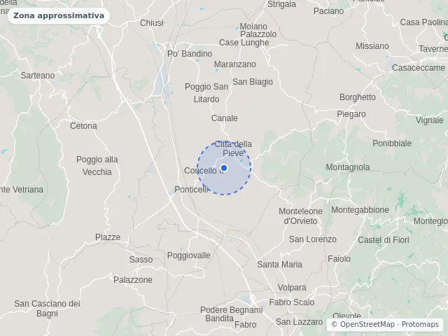 Mappa di Città della Pieve, Perugia