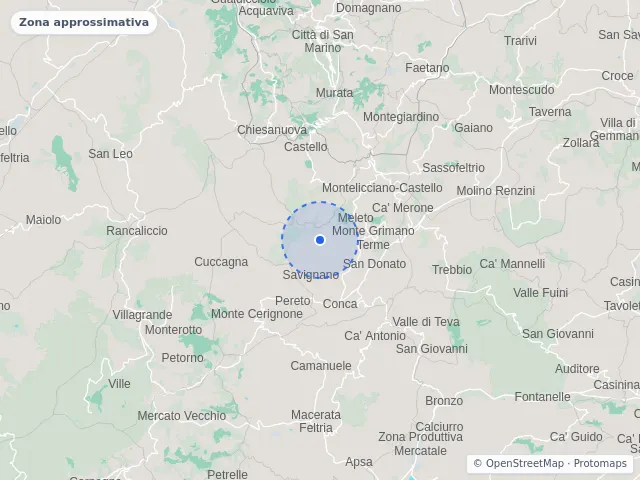 Mappa di Monte Grimano Terme, Pesaro e Urbino