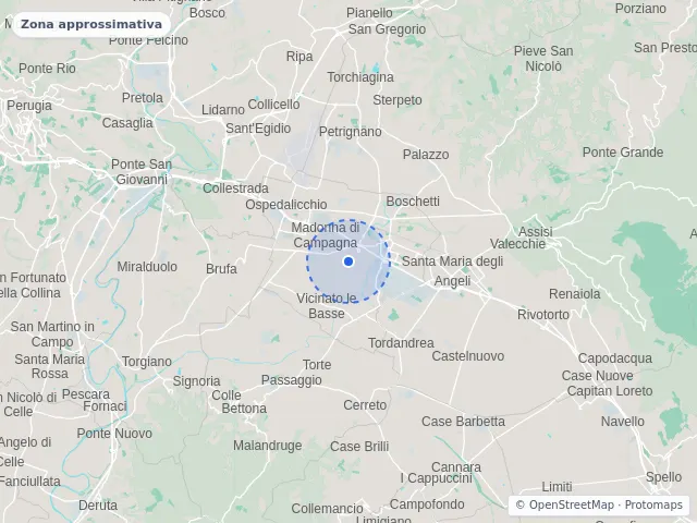 Mappa di Bastia Umbra, Perugia