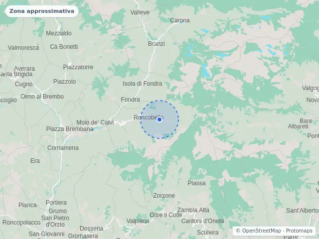 Mappa di Roncobello, Bergamo