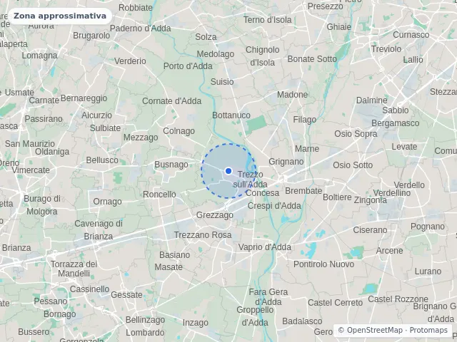 Mappa di Trezzo sull'Adda, Milano