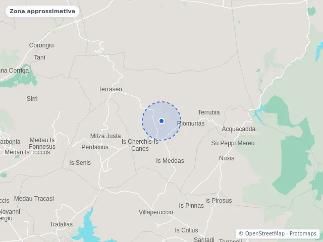 Mappa di Narcao, Sud Sardegna