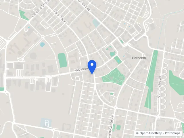 Mappa di Carbonia, Sud Sardegna