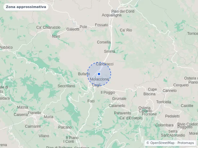 Mappa di Cagli, Pesaro e Urbino