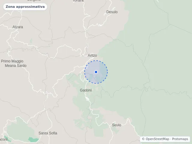 Mappa di Aritzo, Nuoro