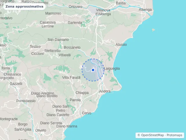 Mappa di Andora, Savona