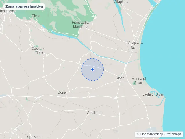 Mappa di Cassano all'Ionio, Cosenza