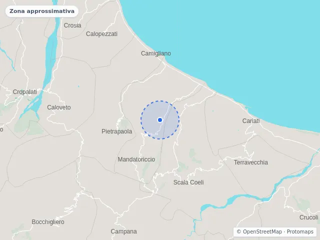 Mappa di Mandatoriccio, Cosenza