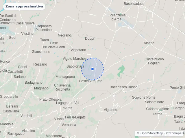 Mappa di Castell'Arquato, Piacenza