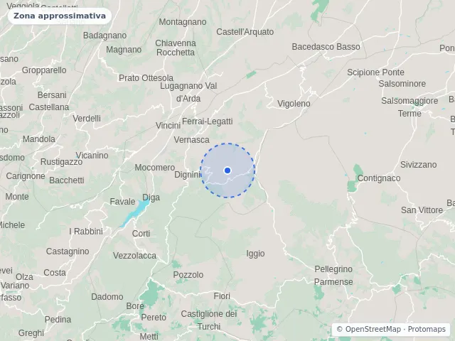 Mappa di Vernasca, Piacenza