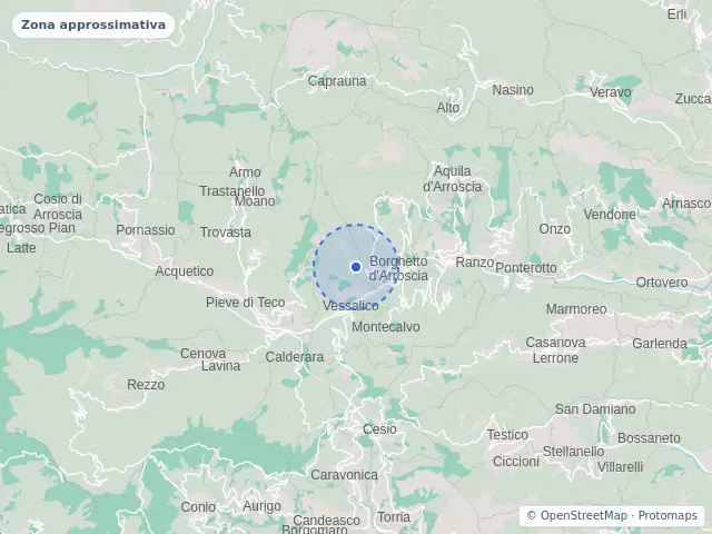 Mappa di Vessalico, Imperia