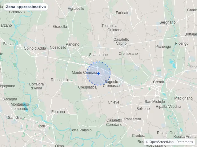 Mappa di Vaiano Cremasco, Cremona