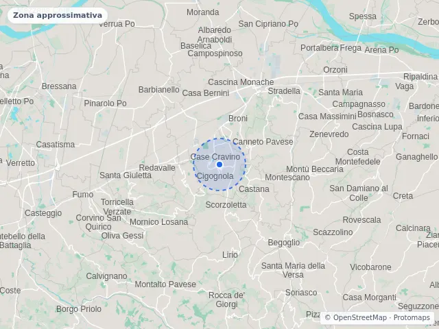 Mappa di Cigognola, Pavia