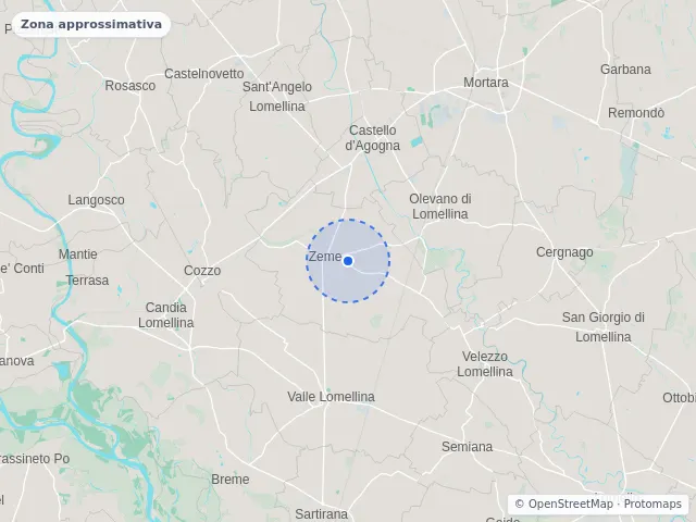 Mappa di Zeme, Pavia