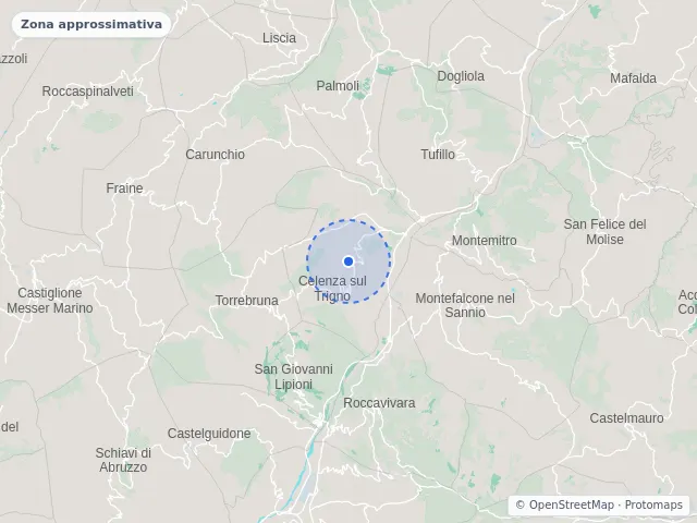 Mappa di Celenza sul Trigno, Chieti
