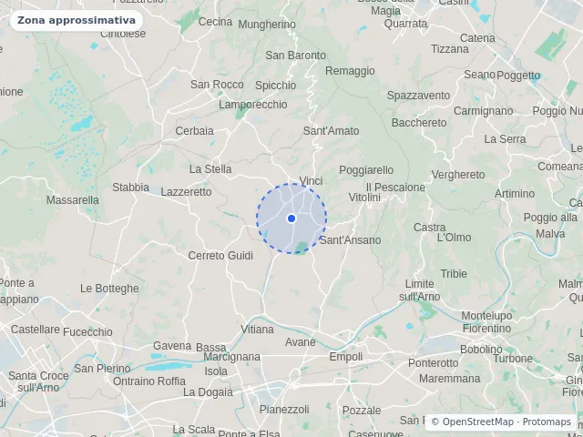 Mappa di Vinci, Firenze