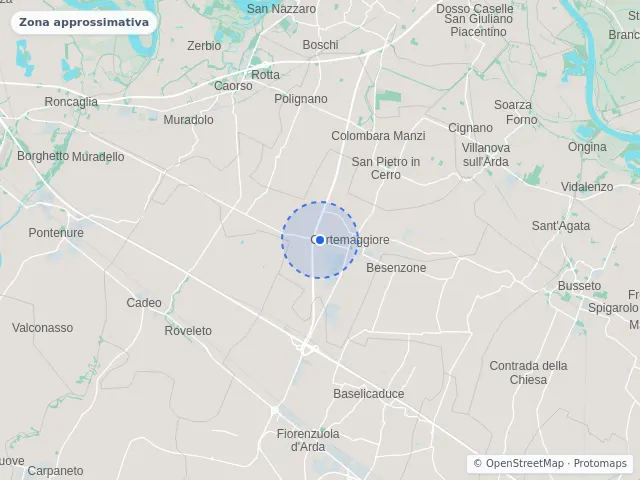 Mappa di Cortemaggiore, Piacenza