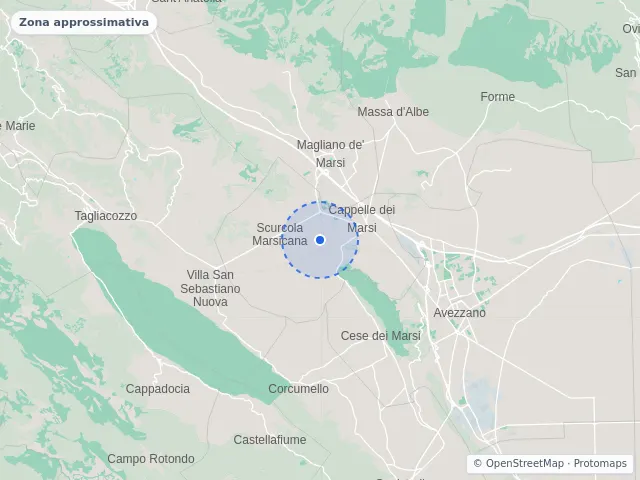 Mappa di Scurcola Marsicana, L'Aquila