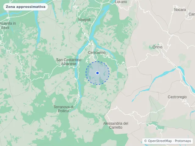 Mappa di San Paolo Albanese, Potenza