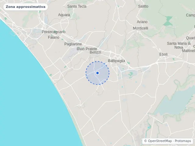 Mappa di Battipaglia, Salerno
