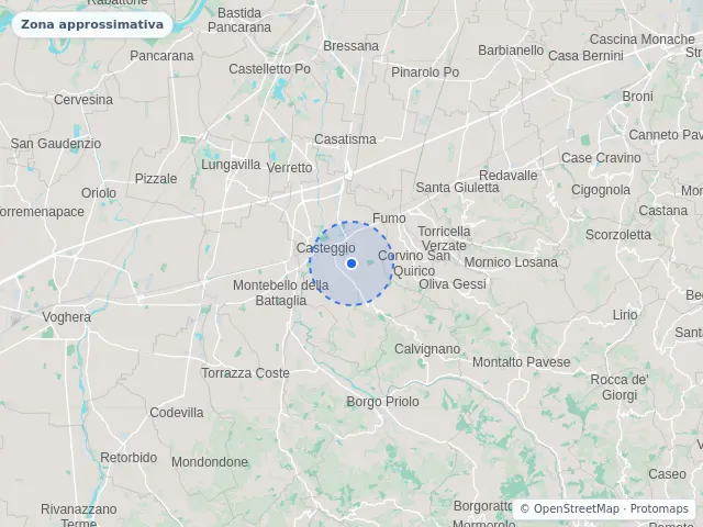 Mappa di Casteggio, Pavia