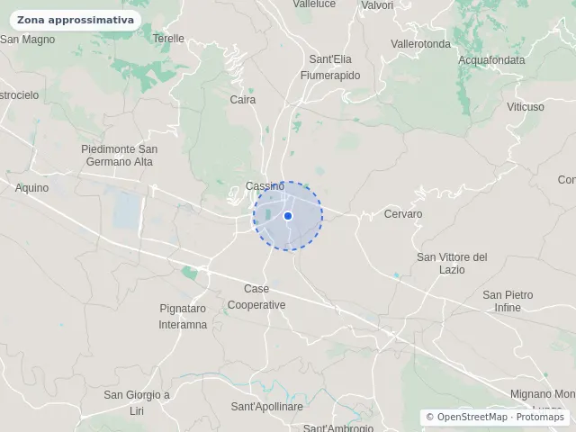 Mappa di Cassino, Frosinone