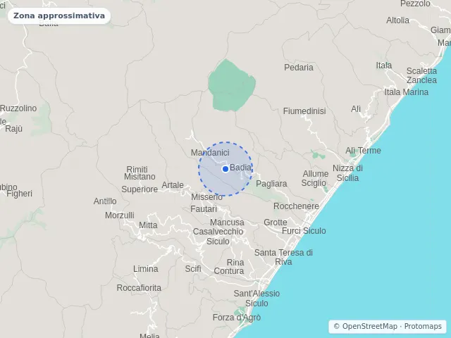 Mappa di Furci Siculo, Messina