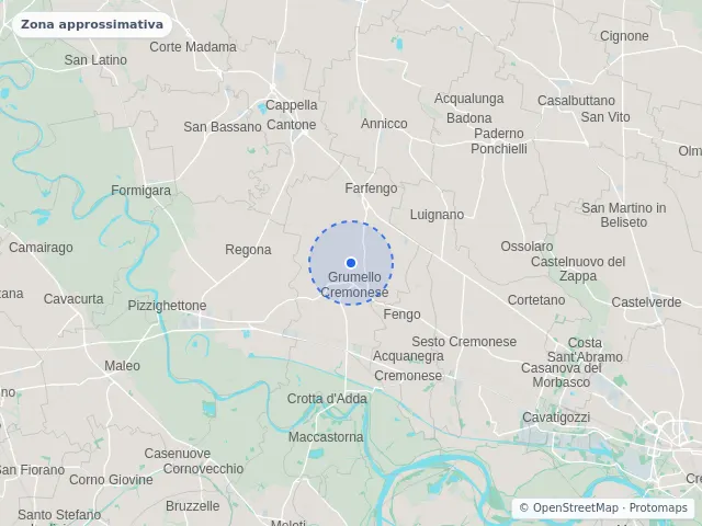 Mappa di Grumello Cremonese ed Uniti, Cremona