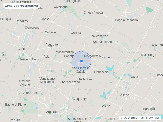 Mappa di San Pietro in Casale, Bologna
