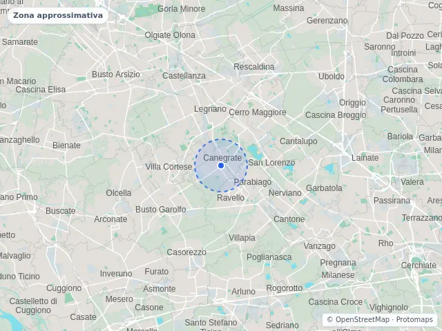 Mappa di Canegrate, Milano
