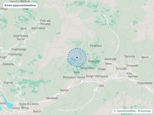 Mappa di Ronchi Valsugana, Trento