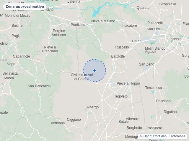 Mappa di Civitella in Val di Chiana, Arezzo