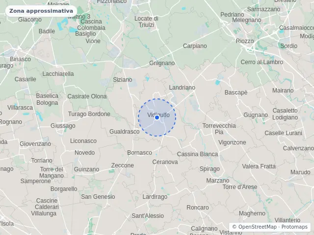 Mappa di Vidigulfo, Pavia