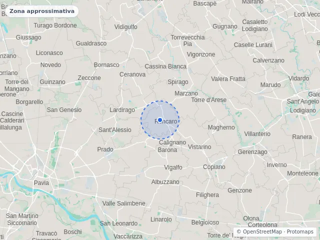 Mappa di Roncaro, Pavia