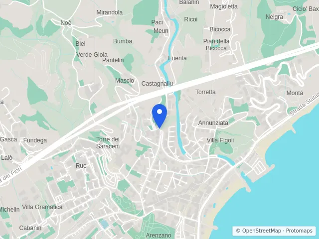 Mappa di Arenzano, Genova