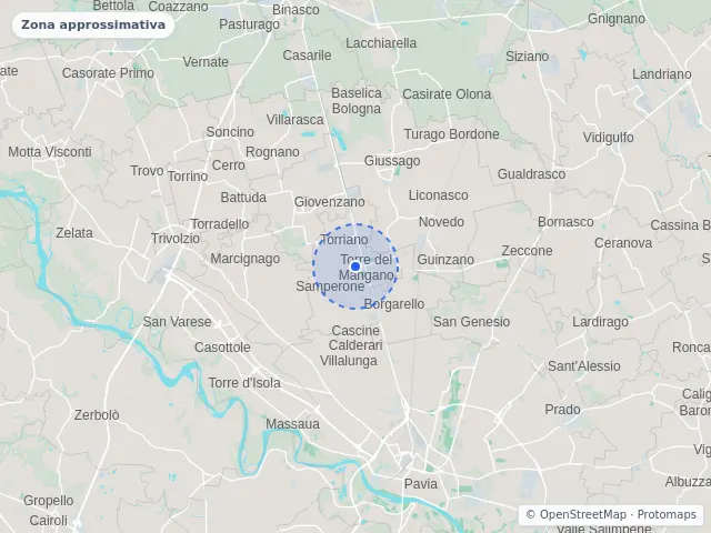 Mappa di Certosa di Pavia, Pavia