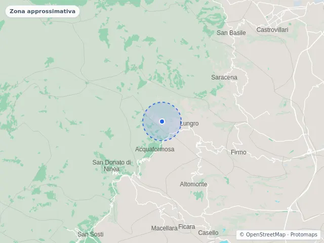 Mappa di Lungro, Cosenza