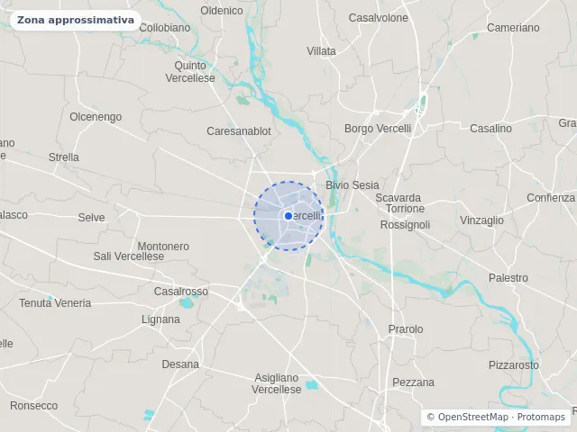 Mappa di Vercelli
