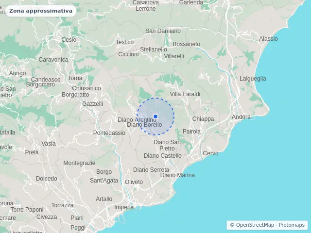 Mappa di Diano San Pietro, Imperia