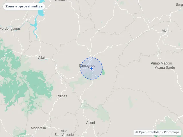 Mappa di Samugheo, Oristano