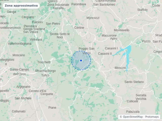 Mappa di Poggio San Vicino, Macerata