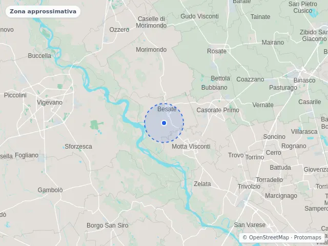 Mappa di Besate, Milano