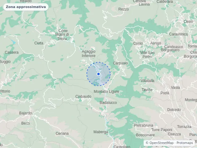 Mappa di Montalto Carpasio, Imperia