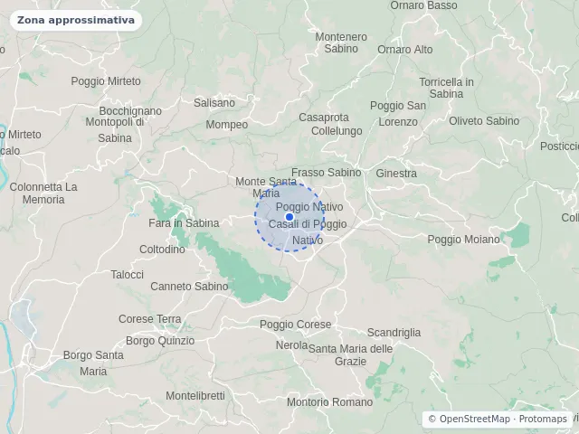 Mappa di Poggio Nativo, Rieti