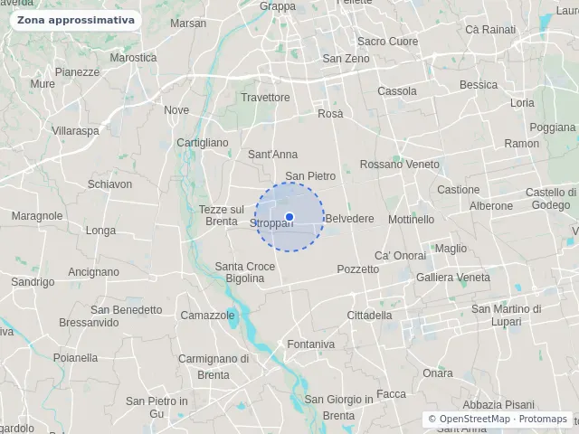 Mappa di Tezze sul Brenta, Vicenza
