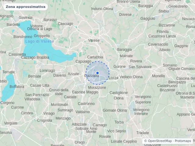 Mappa di Gazzada Schianno, Varese