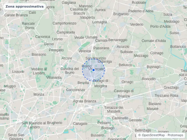 Mappa di Vimercate, Monza e della Brianza