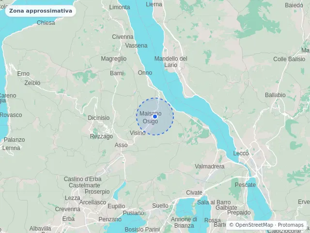 Mappa di Valbrona, Como
